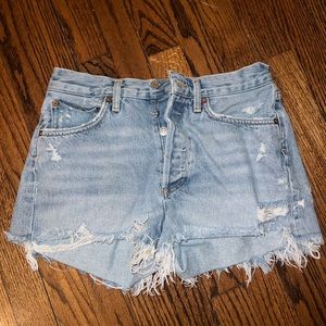 AGOLDE lightwash jean shorts